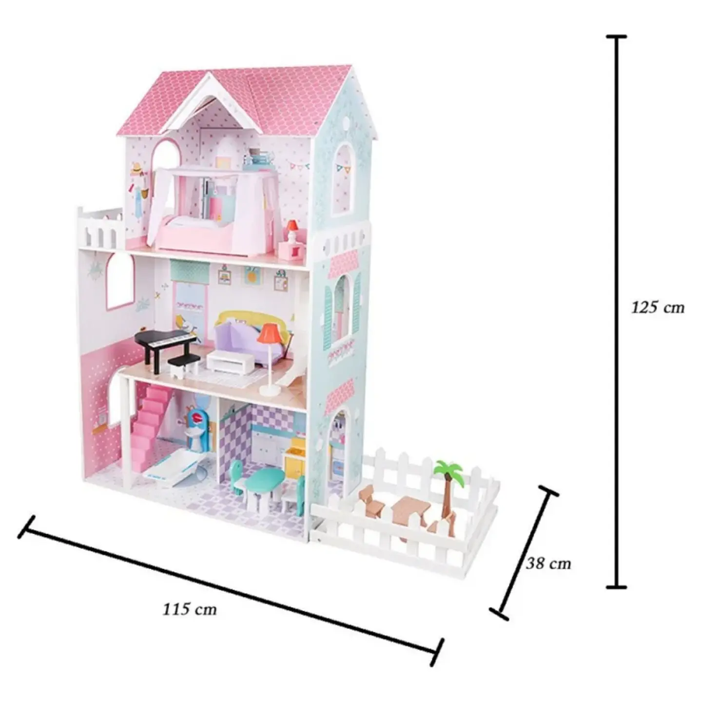 Casa de muñecas Modelo Rosa  2