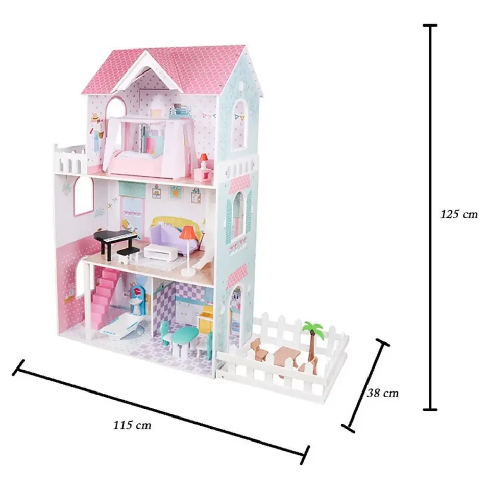 Casa de muñecas Modelo Rosa  2