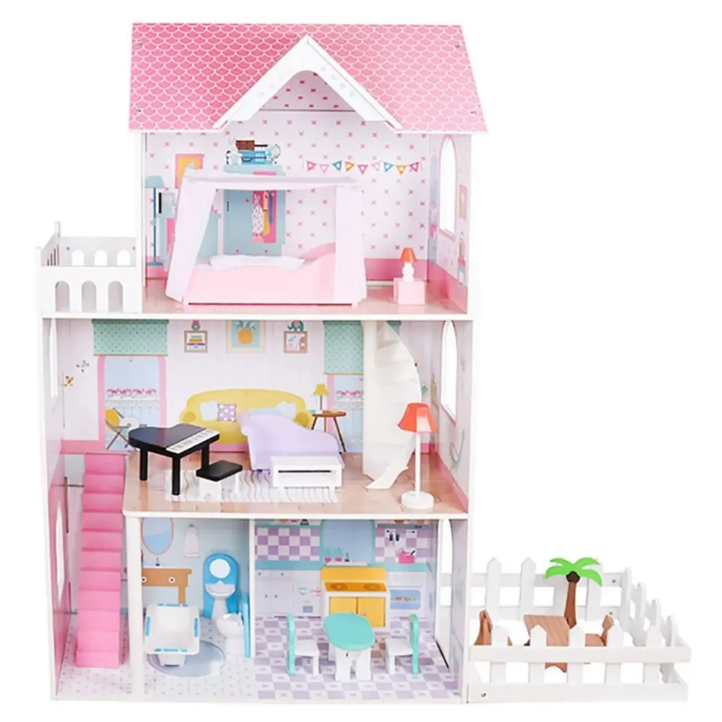 Casa de muñecas Modelo Rosa  1