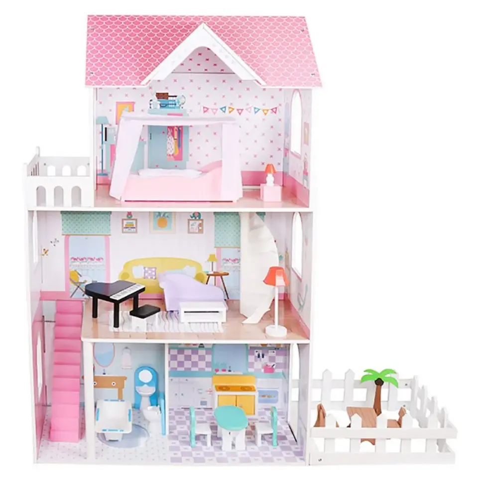 Casa de muñecas Modelo Rosa  1
