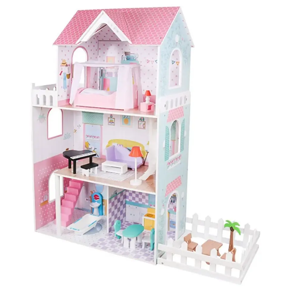 Casa de muñecas Modelo Rosa  3