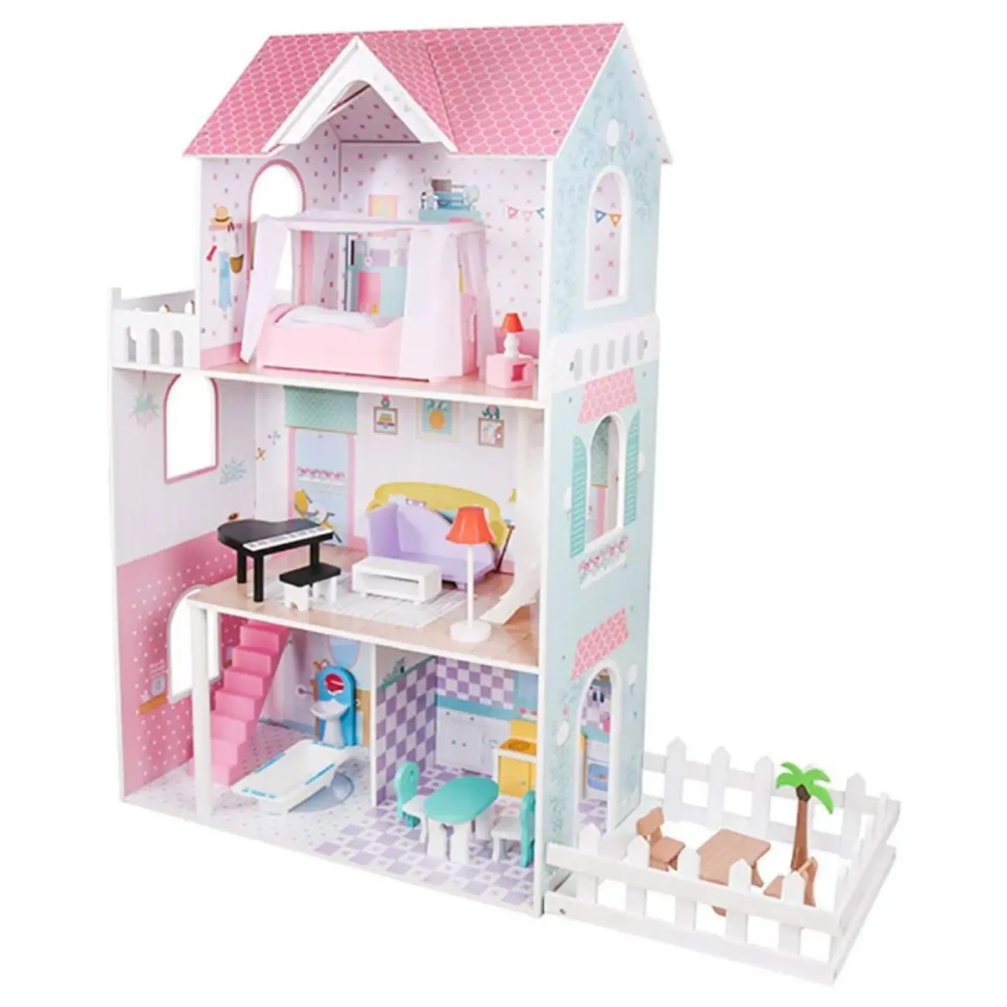 Casa de muñecas Modelo Rosa  6