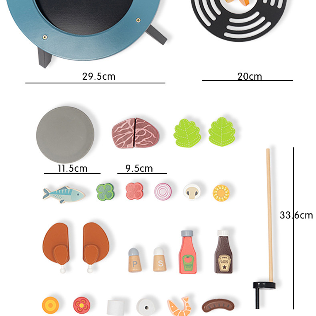 Juego de Parrilla para Niños de madera  5