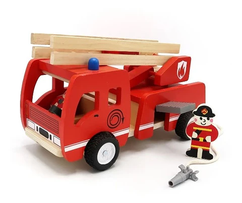 Carro de bomberos de madera 