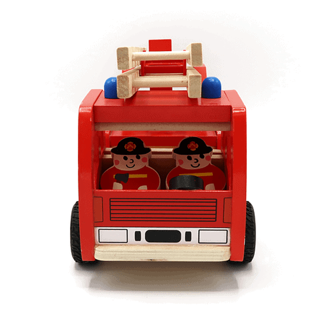Carro de bomberos de madera  3