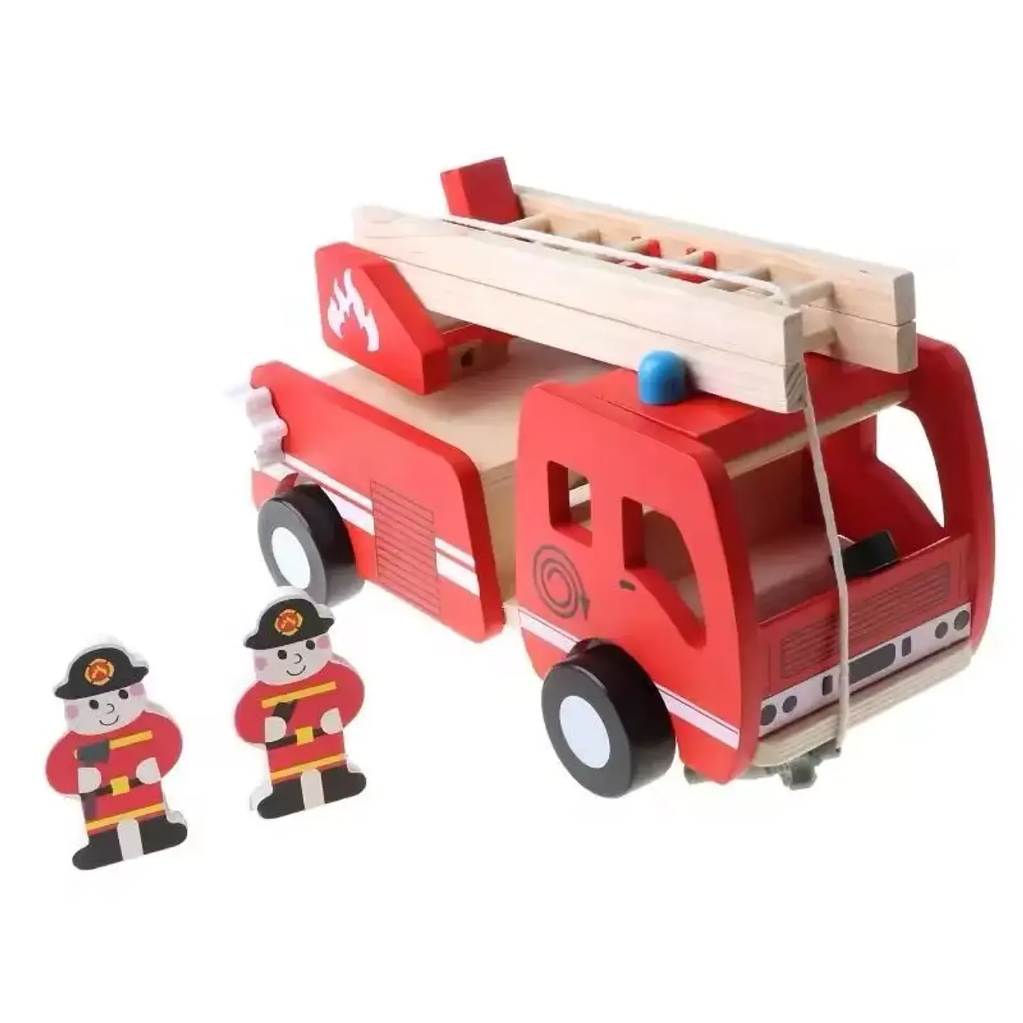 Carro de bomberos de madera  2