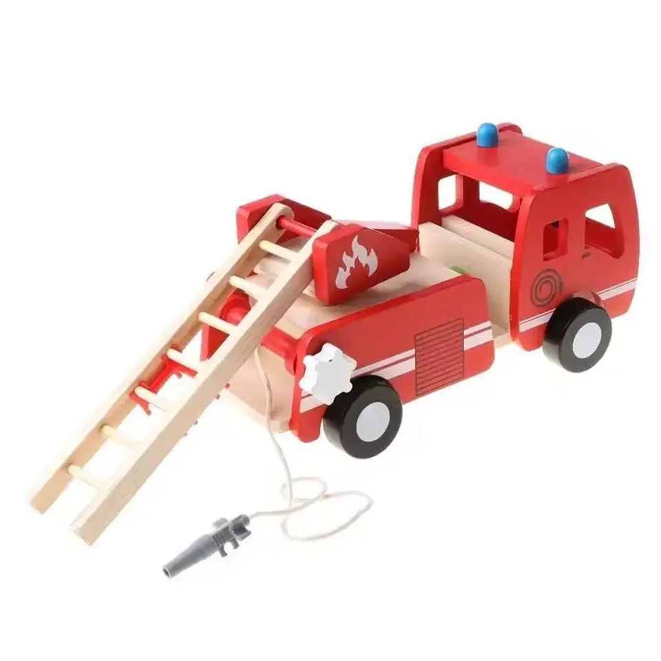 Carro de bomberos de madera  4