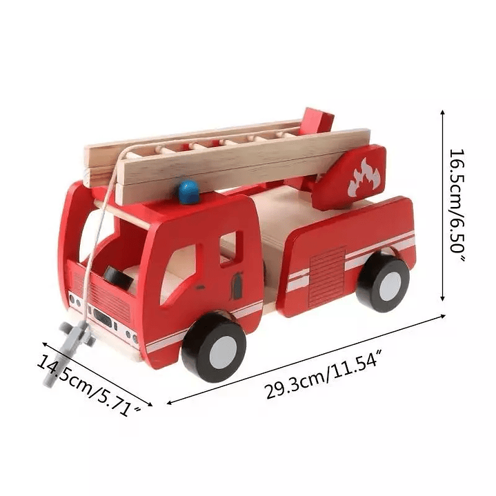 Carro de bomberos de madera  5