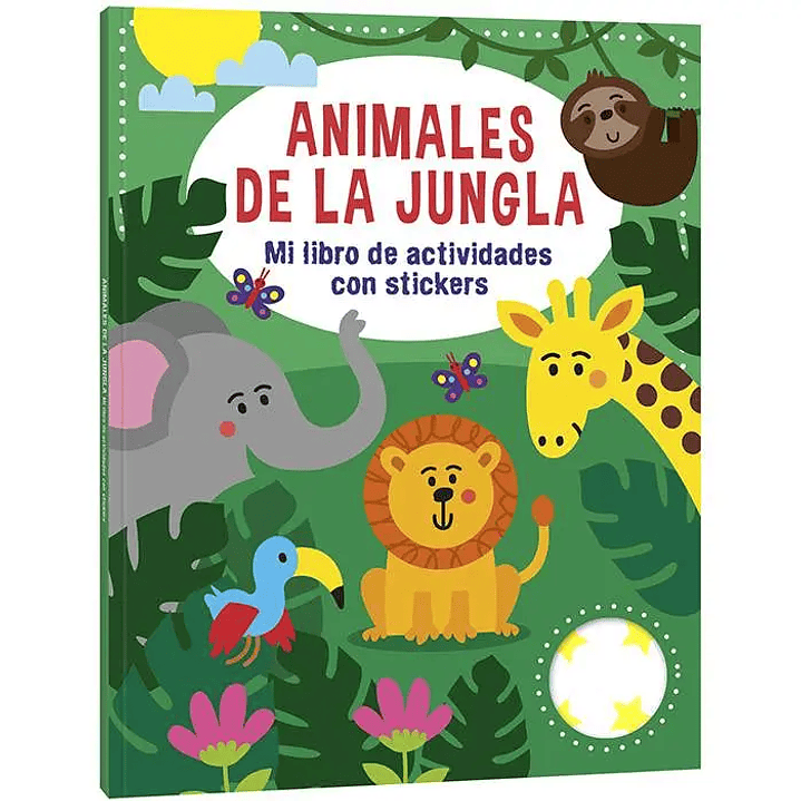 Libro de actividades animales de la jungla con stickers  1