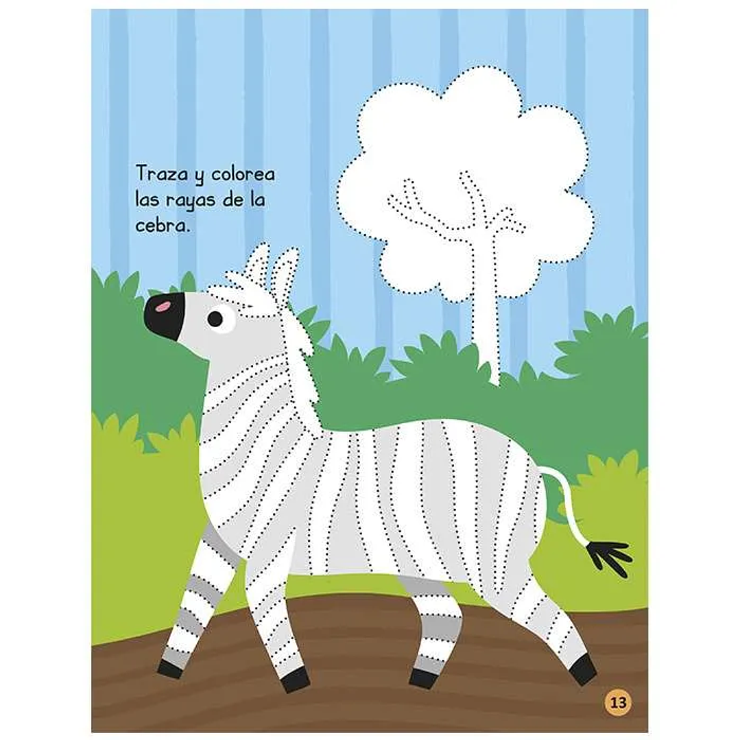 Libro de actividades animales de la jungla con stickers  3