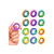 Anillos giratorios con textura 2 pcs