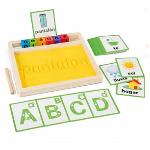 Bandeja de escritura montessori