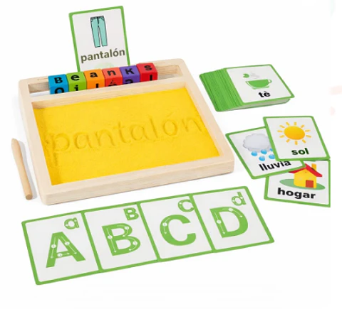 Bandeja de escritura montessori