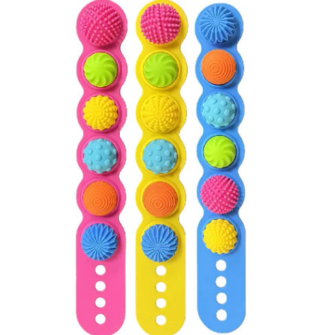 Banda Fidget Spinner De Silicona Para Niños (3 Unidades)