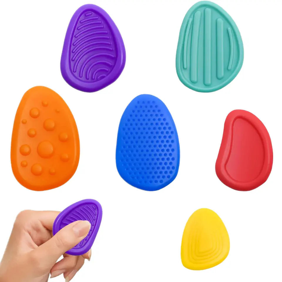 Piedras Sensoriales Antiestrés Silicona 6 pcs 3