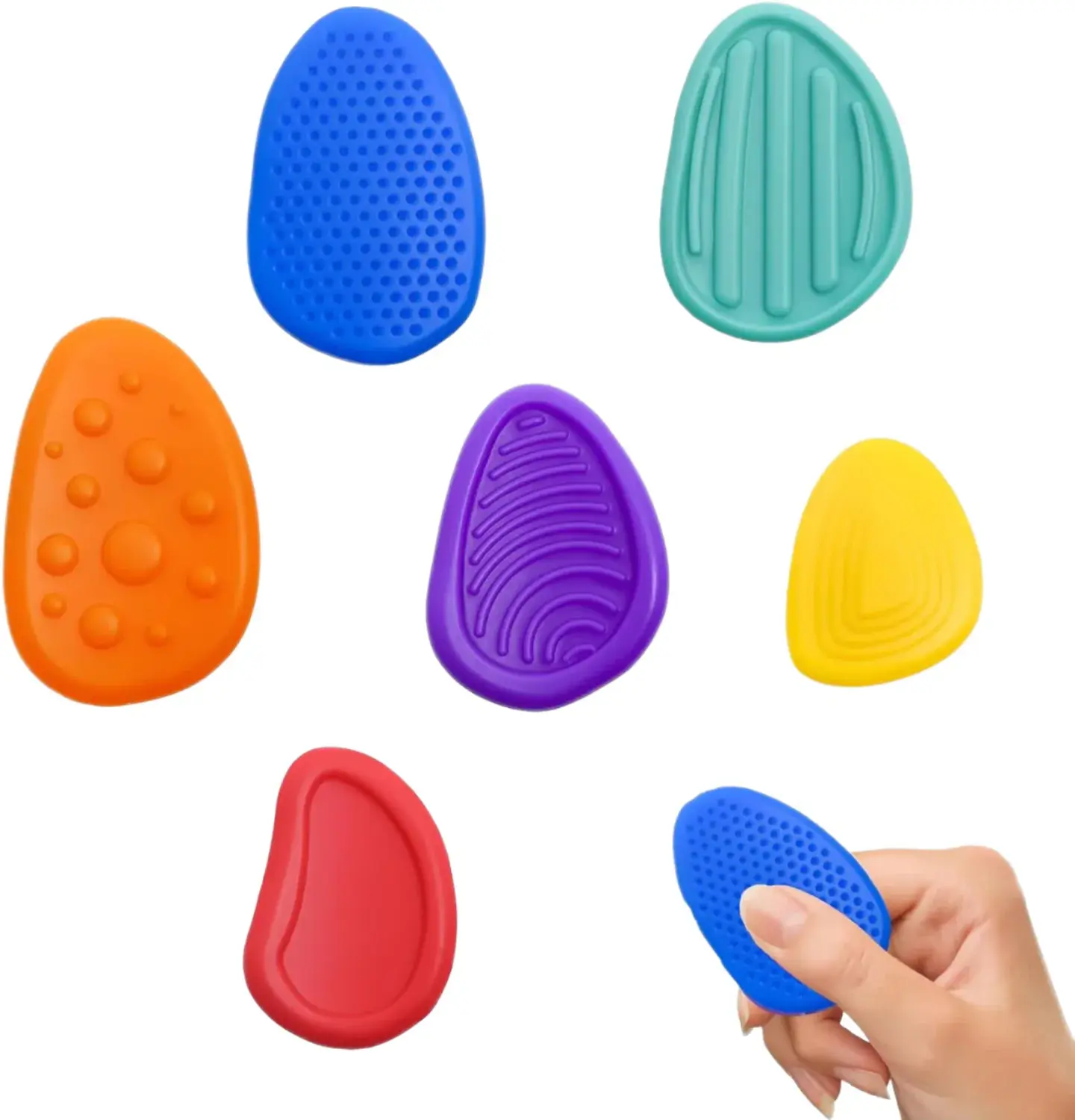 Piedras Sensoriales Antiestrés Silicona 6 pcs 4