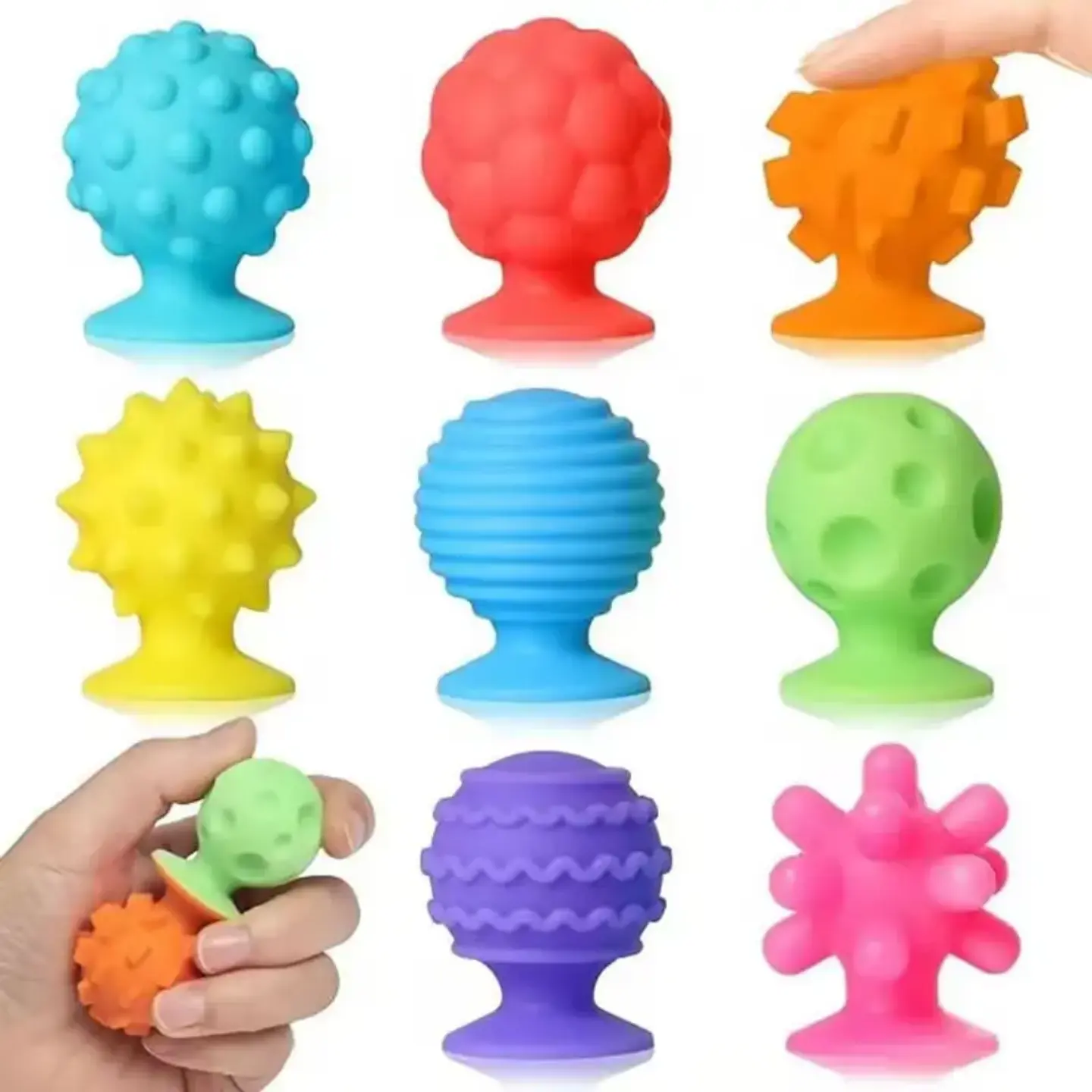 Juguete Sensorial Con Ventosa Texturizado Antiestrés para lapiz 2 pcs 3