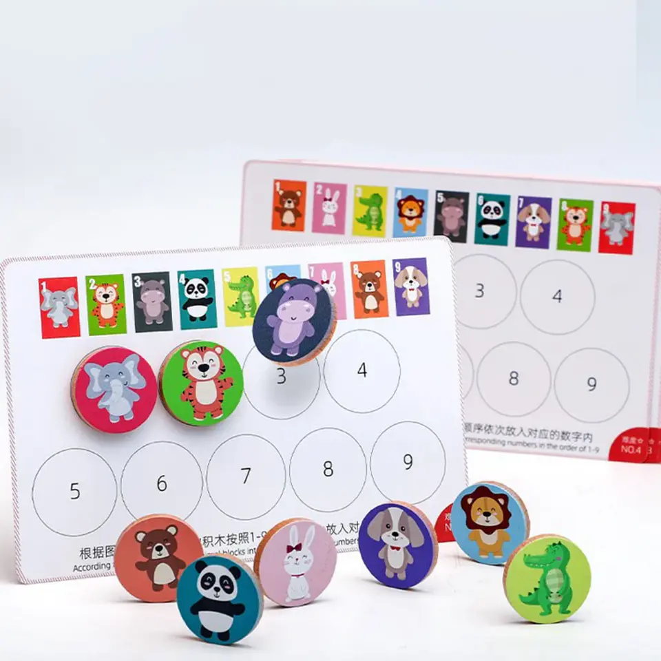 Juego de lógica de animales y números 3