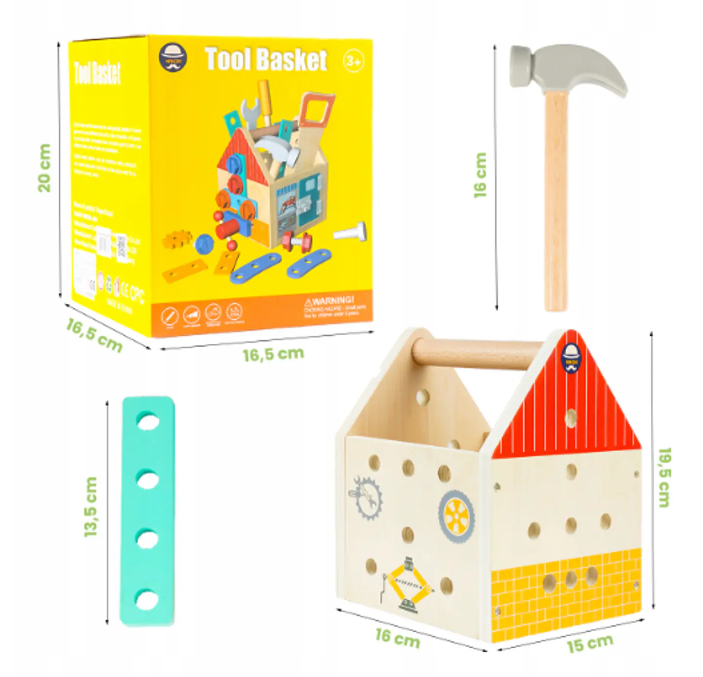 Casa con herramientas de madera para niños 6