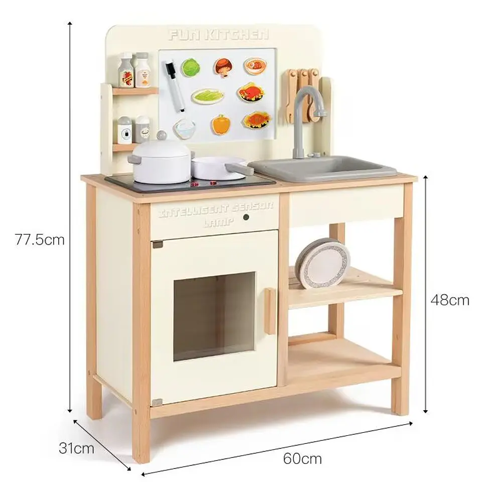 Cocina blanca con flujo de agua  5