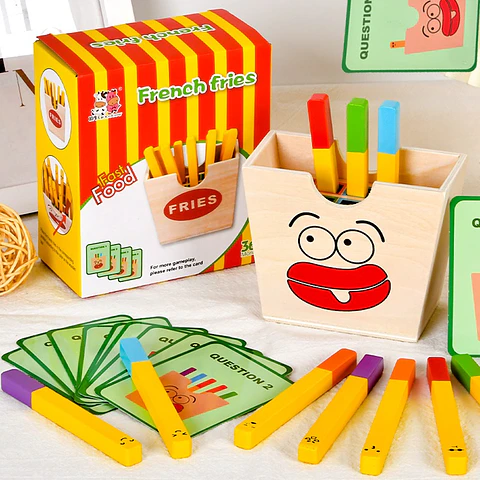 Juego de patrones y clasificar papas fritas  de madera PREVENTA