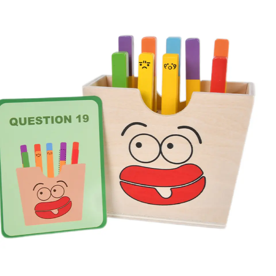 Juego de patrones y clasificar papas fritas  de madera 2