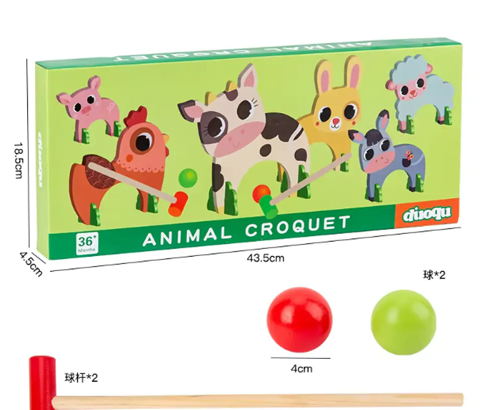 Juego de croquet de madera para niños 1