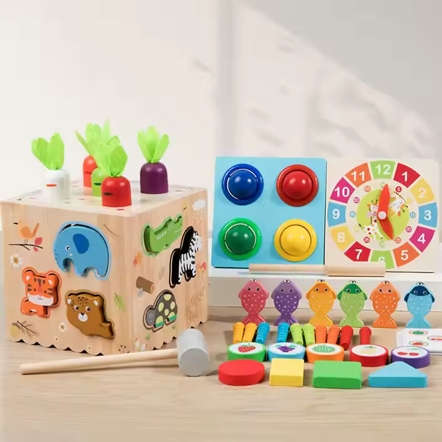 Caja multifuncional didactico madera 8 en 1 3