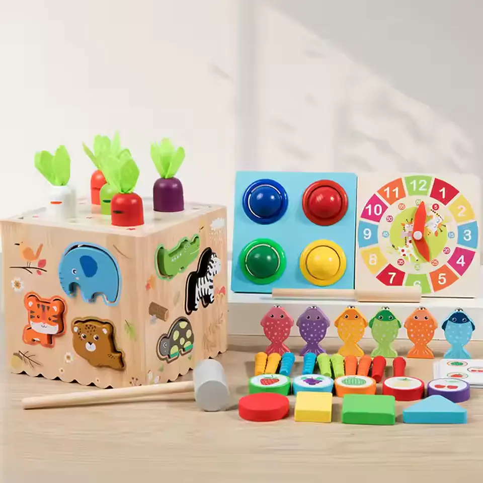Caja multifuncional didactico madera 8 en 1 3