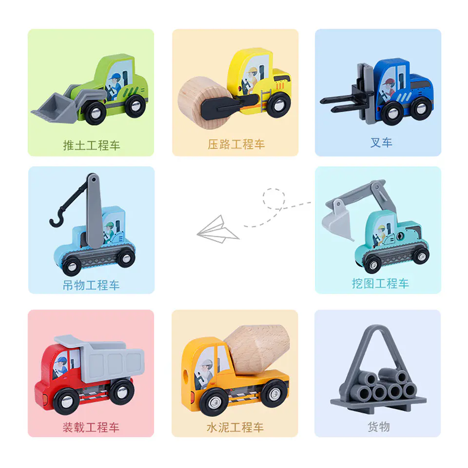 Set autos de transportes de construcción 3