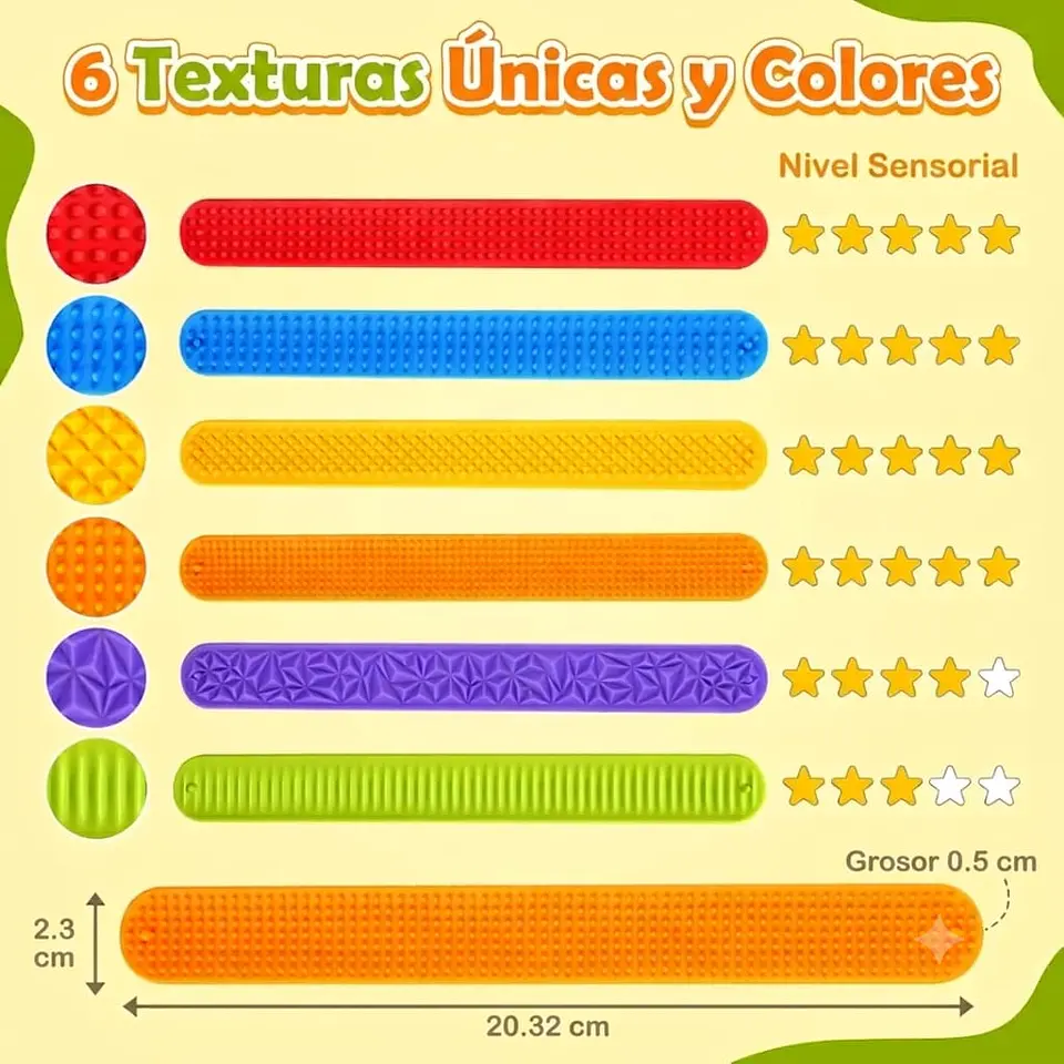 Pulcera texturas 6 pcs 3