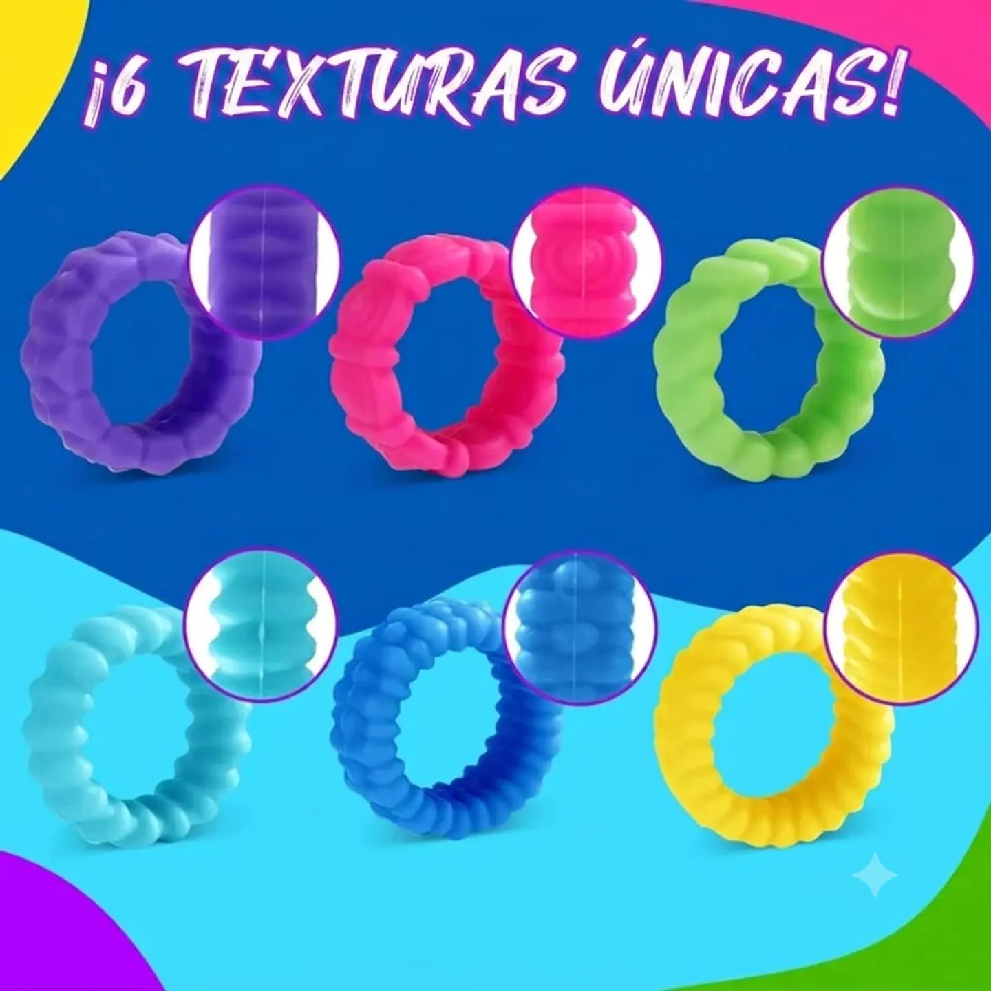 Anillos texturas 6 pcs 2