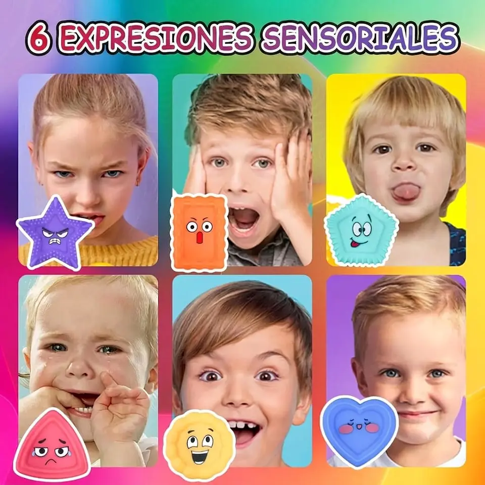 Piedras texturas de emociones 6 pcs 2