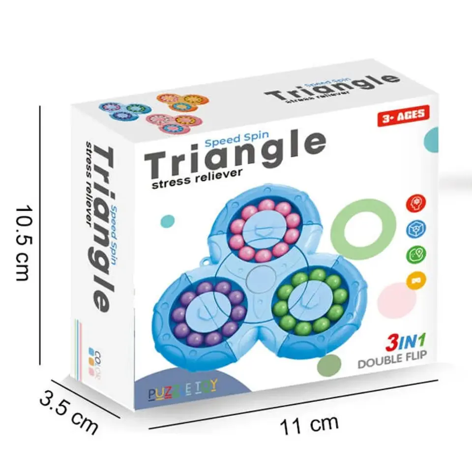 Triangulo giratorio de seis lados Gyro Fidget Spinner 3