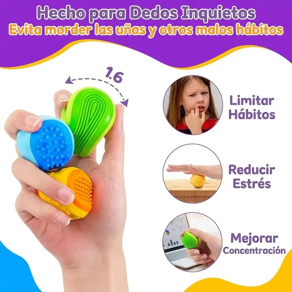 Juguetes Fidget 3 Pcs Pelotas Antiestrés 2