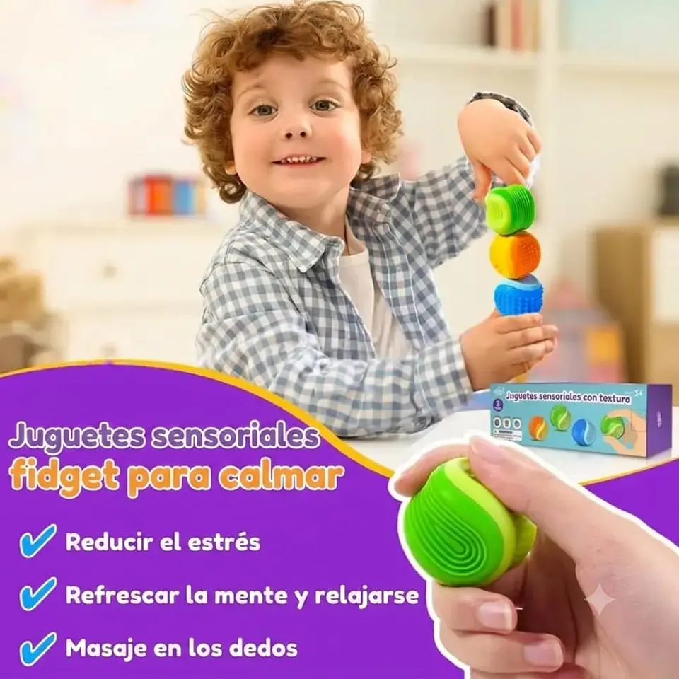 Juguetes Fidget 3 Pcs Pelotas Antiestrés 1