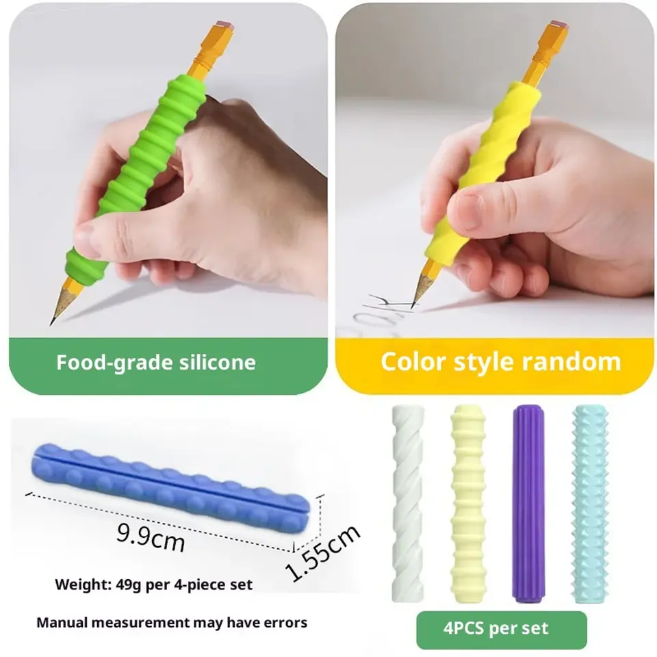 4 porta lápices de silicona con texturas 5