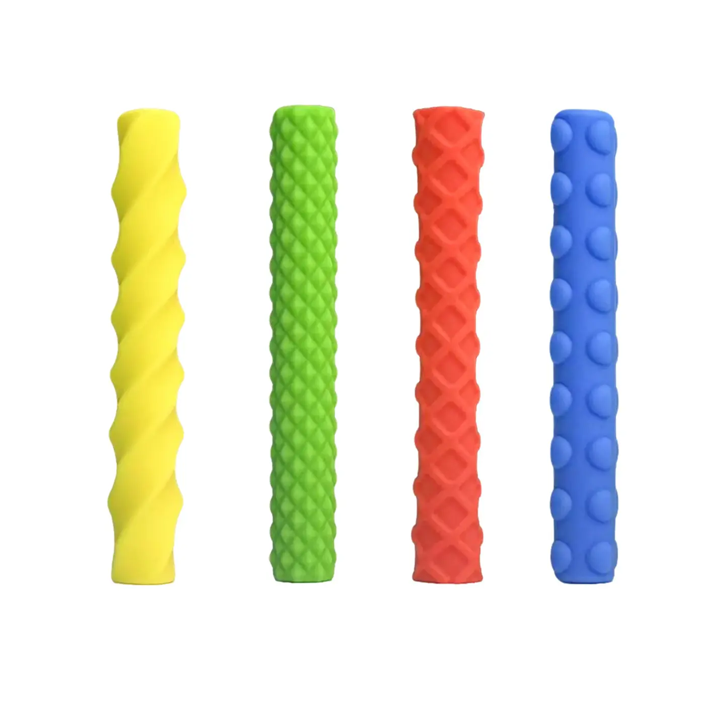 4 porta lápices de silicona con texturas 6
