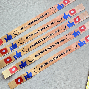 Set de Pulseras Mejor Asistencia del mes. Modelo 1