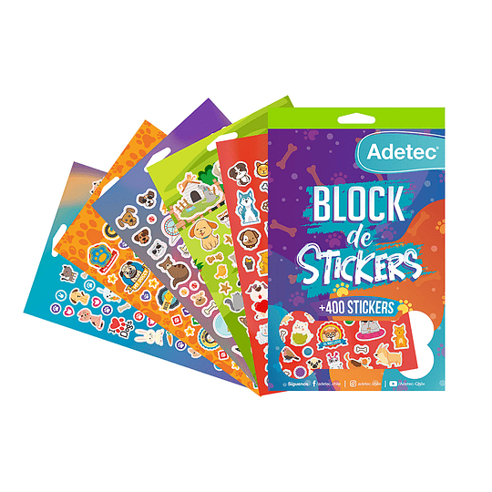 BLOCK DE STICKERS MASCOTAS