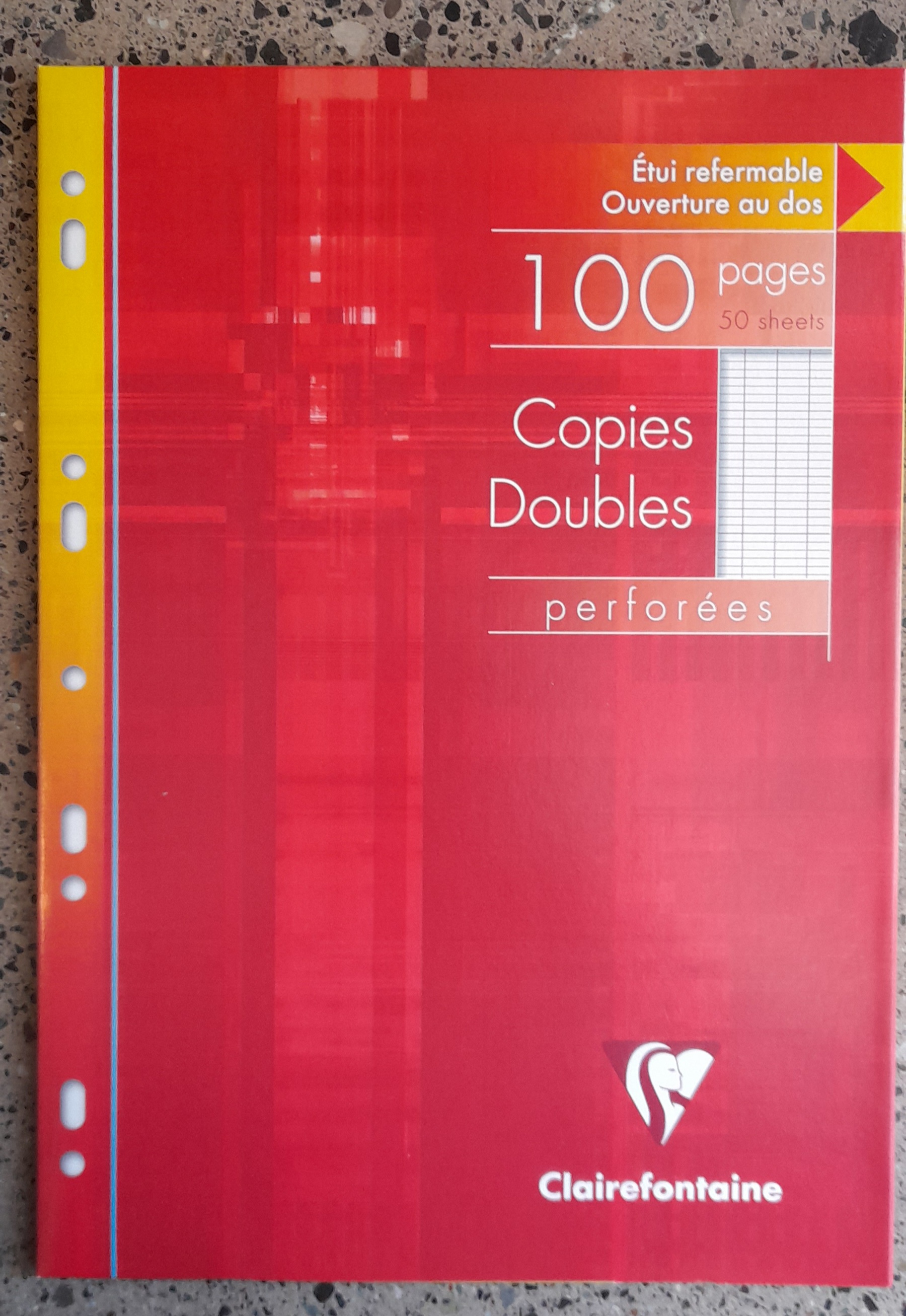 HOJAS SEYÈS CLAIREFONTAINE DOBLES  100 PAGINAS (50 HOJAS)