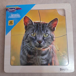 PUZZLE IMAGEN  MADERA 4 PZAS GATO