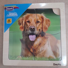 PUZZLE IMAGEN  MADERA 4 PZAS PERRO