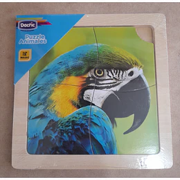 PUZZLE IMAGEN  MADERA 4 PZAS LORO