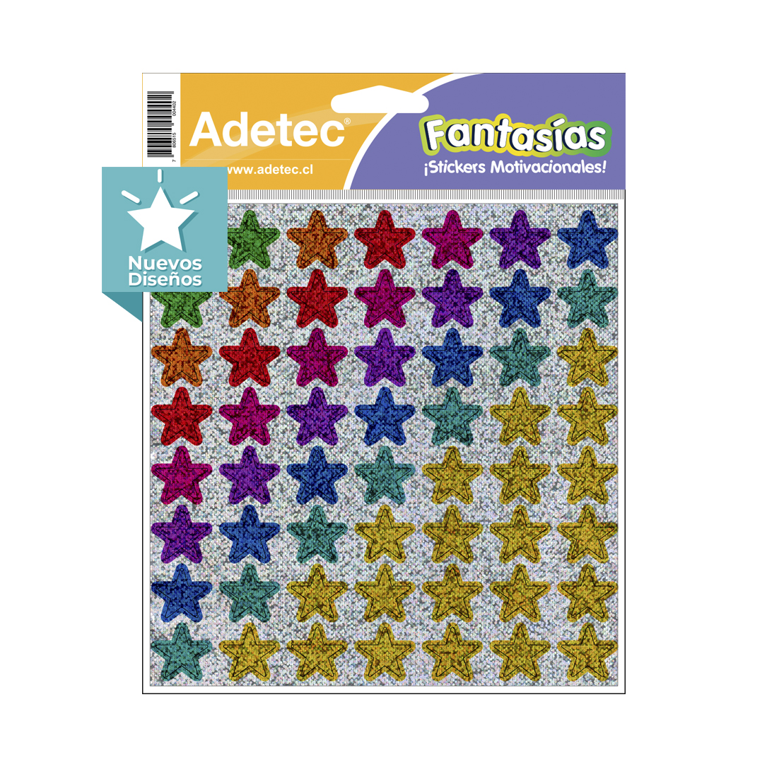 Stickers Motivacionales Estrellitas Holográficas