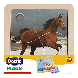 PUZZLE IMAGEN  MADERA 4 PZAS CABALLO