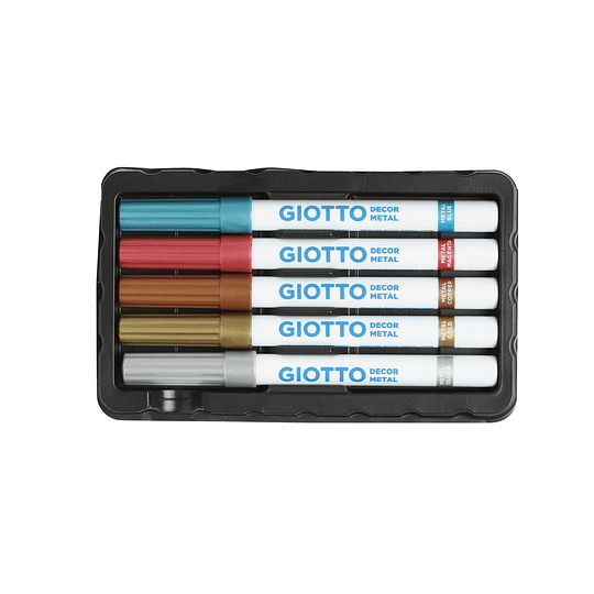 MARCADORES GIOTTO TURBO DECOR METAL 5 COLORES