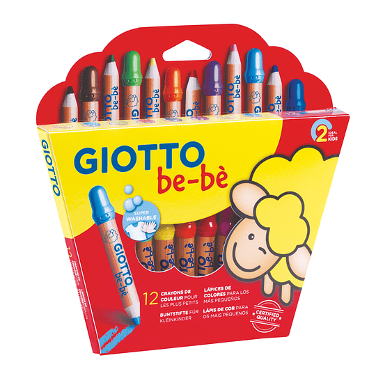 LAPICES COLORES GIOTTO BEBE 12 colores