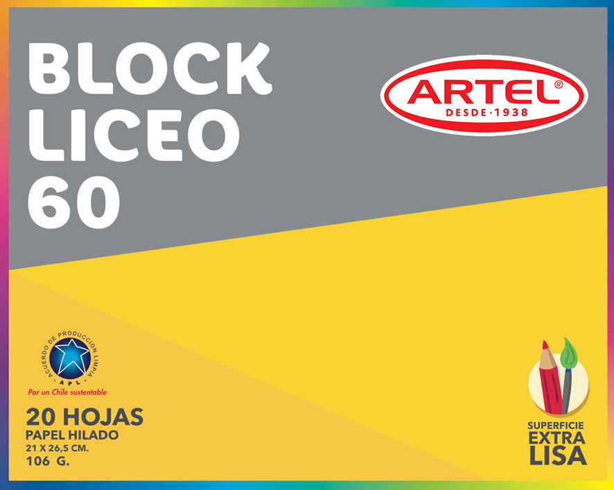 Block de Dibujo Liceo Artel #60 20 Hojas