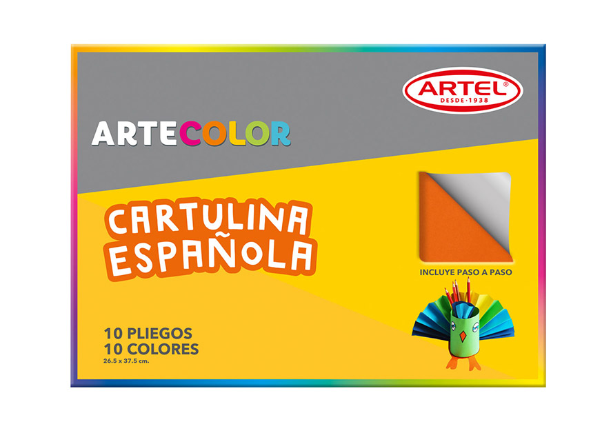 Carpeta Con Papel Cartulina Española 10 Colores 10 Laminas Murano